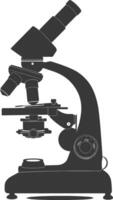 Silhouette microscope black color only vector