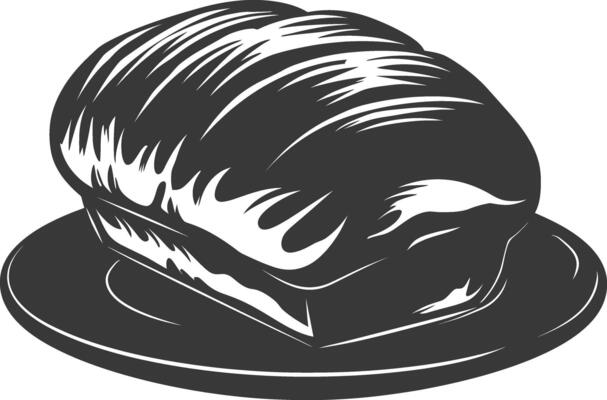 Silhouette bread platter black color only