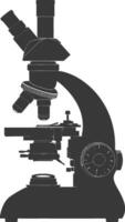 Silhouette microscope black color only vector