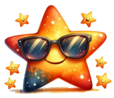 aigenerated star with sunglasses png