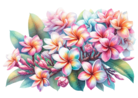 aigénéré une bouquet de fleurs frangipanier png