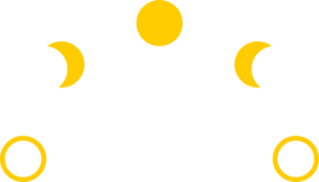 courbe lune différent phases ou lunaire phase fartage et déclin png