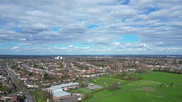 aereo Visualizza di centrale Birmingham città di Inghilterra durante tramonto. Inghilterra unito regno. marzo 30, 2024 video