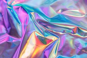 Holographic rainbow foil iridescent texture abstract hologram background photo