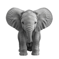 Porträt von ein Baby Elefant, generiert ai png