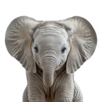 portrait de une bébé éléphant, généré ai png