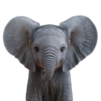 portrait de une bébé éléphant, généré ai png