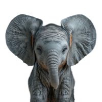 retrato de un bebé elefante, generado ai png