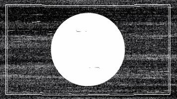 Abstract black and white background with moon in the midle of screen video