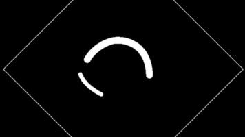 astratto nero e bianca sfondo con Luna nel il midle di schermo video