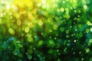 colorful background in green colors the bokeh effect photo