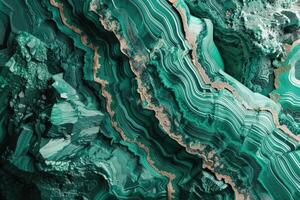 Malachite in mica natural decorative stone texture pattern. photo