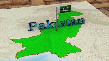 Pakistan Map and Pakistan Flag video