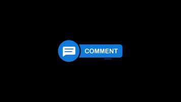 comentario botón animación 4k video