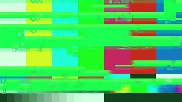 televisie, toezicht houden op scherm signaal fout, TV scherm Nee signaal glitch probleem animatie effect bedekking geïsoleerd Aan groen scherm achtergrond video