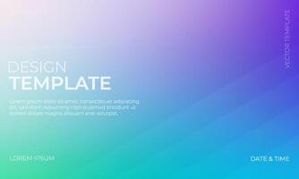 Vibrant Blue Green and Lavender Gradient Background vector