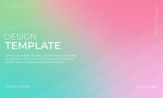 Energetic Green Pink and Cyan Gradient Background Artwork vector