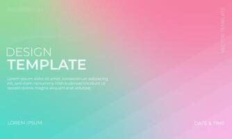 Energetic Green Pink and Cyan Gradient Background Artwork vector