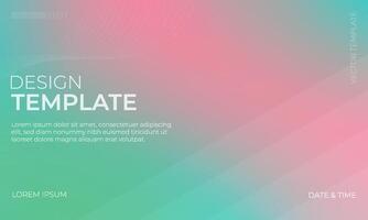 Vibrant Gradient Background with Green Pink and Cyan Color Palette vector