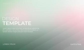 Sleek Green Pink and Gray Gradient Background Composition vector