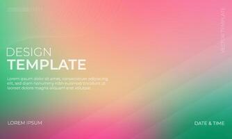 Elegant Green Pink and Gold Gradient Background Layout vector