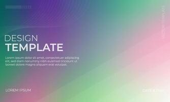 Dynamic green purple and pink gradient background illustration vector