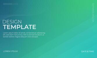 Elegant Green Teal and Cyan Gradient Background Design vector