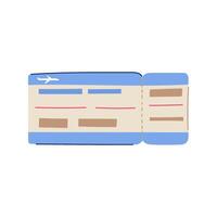 destination boarding pass cartoon illustration vector