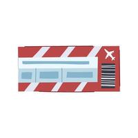 arrival boarding pass cartoon illustration vector