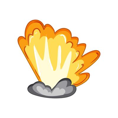 burst explosion effect cartoon illustration