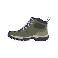 durable hiking boots male cartoon illustration vector