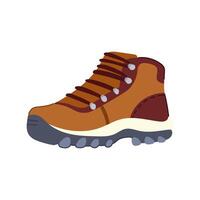 trekking hiking boots male cartoon illustration vector