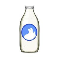 nutrition milk bottle cartoon illustration vector