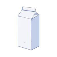 cow milk box cartoon illustration vector