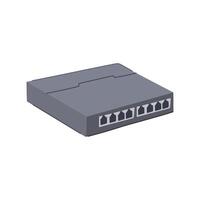 ethernet network switch cartoon illustration vector