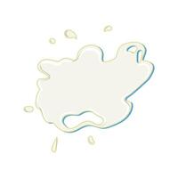 spill milk splash cartoon illustration vector