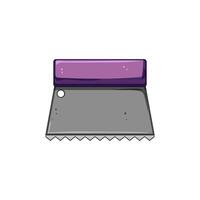 surface notched trowel cartoon illustration vector