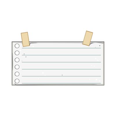 to pinned paper notes cartoon illustration