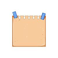 memo pinned paper notes cartoon illustration vector