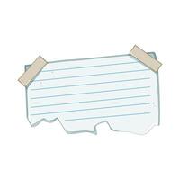 idea pinned torn paper notes cartoon illustration vector