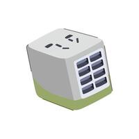 plug travel adapter cartoon illustration vector