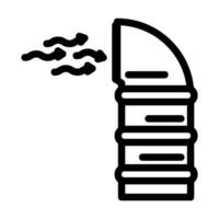 fresh air intake ventilation line icon illustration vector