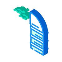 fresh air intake ventilation isometric icon illustration vector