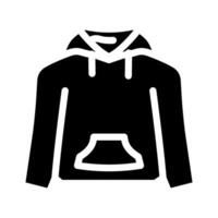 sudaderas ropa glifo icono ilustración vector