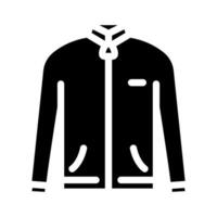 pista chaqueta ropa glifo icono ilustración vector