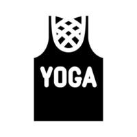 yoga parte superior ropa glifo icono ilustración vector