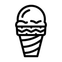 hielo crema rápido comida línea icono ilustración vector