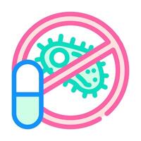 antibiotics medicines pharmacy color icon illustration vector