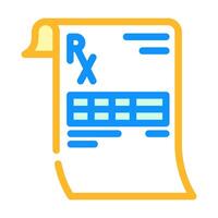 prescription drugs medicines color icon illustration vector