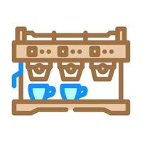 espresso machine restaurant equipment color icon illustration vector